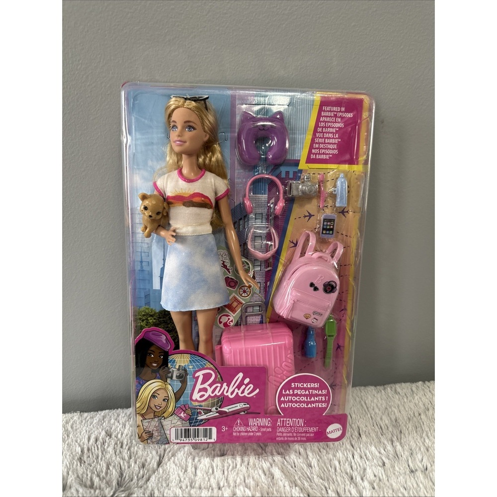 Barbie Doll Travel Set with Accessories and Puppy Doll Play Set NEW IN BOX
